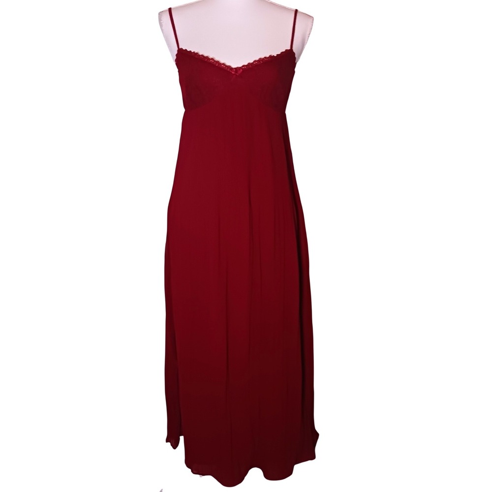 Lush Burgundy Midi Slip Dress